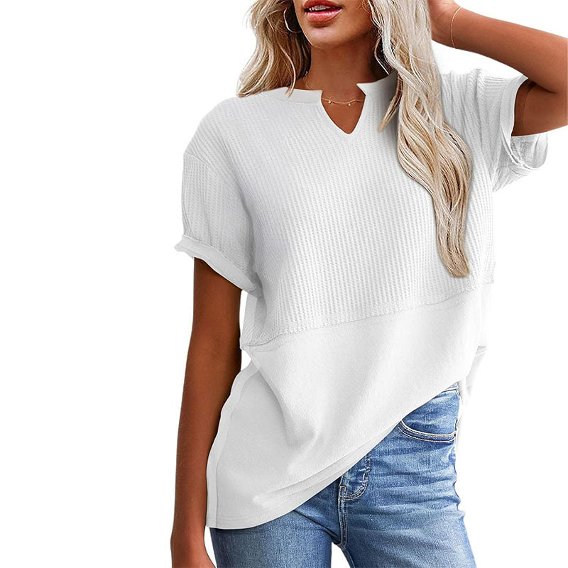 Emilie's Boutique ™ Short Sleeve V Neck Casual Top