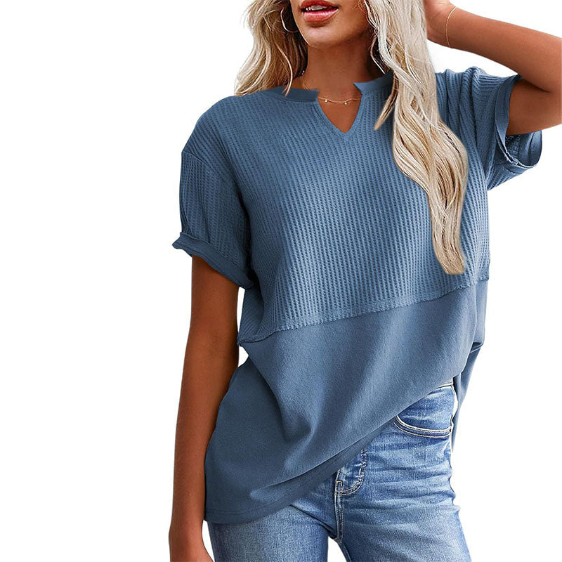 Emilie's Boutique ™ Short Sleeve V Neck Casual Top