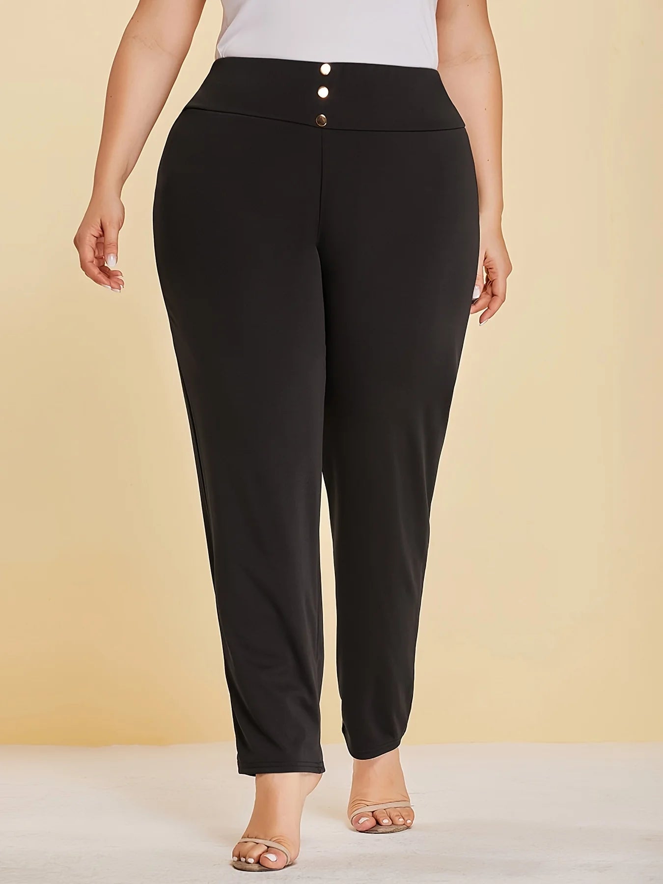 Emilie's Boutique ™ Straight-Leg Pants with Slit Design