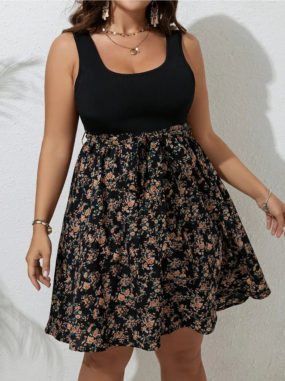 Emilie's Boutique ™ Knitted Floral Print Dress