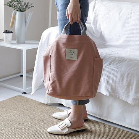 Emilie's Boutique ™ Vintage Upcycle Casual Patchwork Large Canvas Shoulder pink Bag