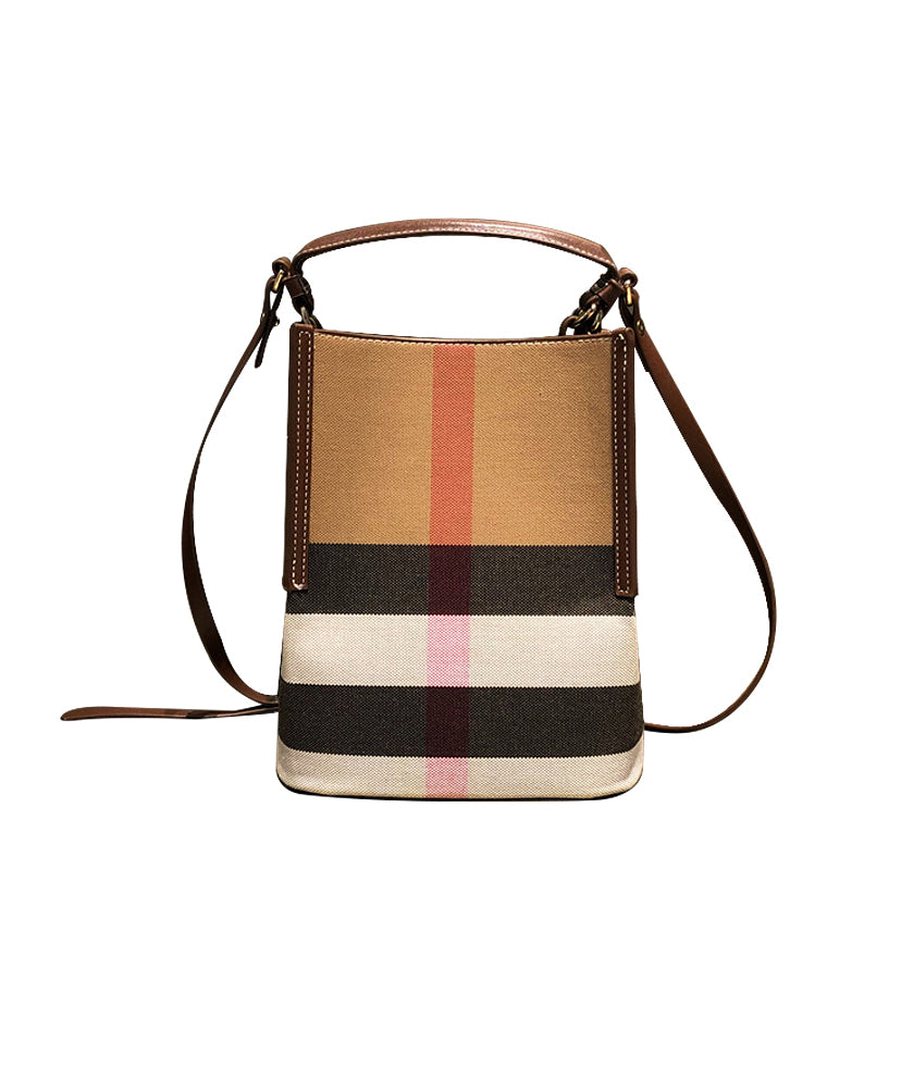 Emilie's Boutique ™ Brown Plaid Versatile Faux Leather Bag