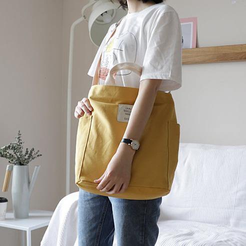 Emilie's Boutique ™ Women Design Casual Patchwork Large yellow Canvas Shoulder Bag