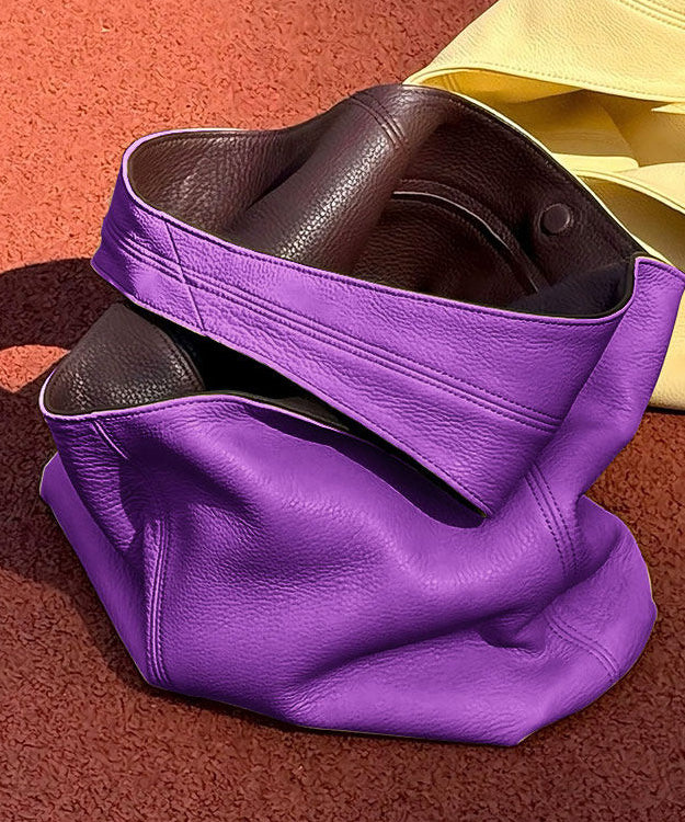 Emilie's Boutique ™ Purple Calf Leather Shoulder Bag
