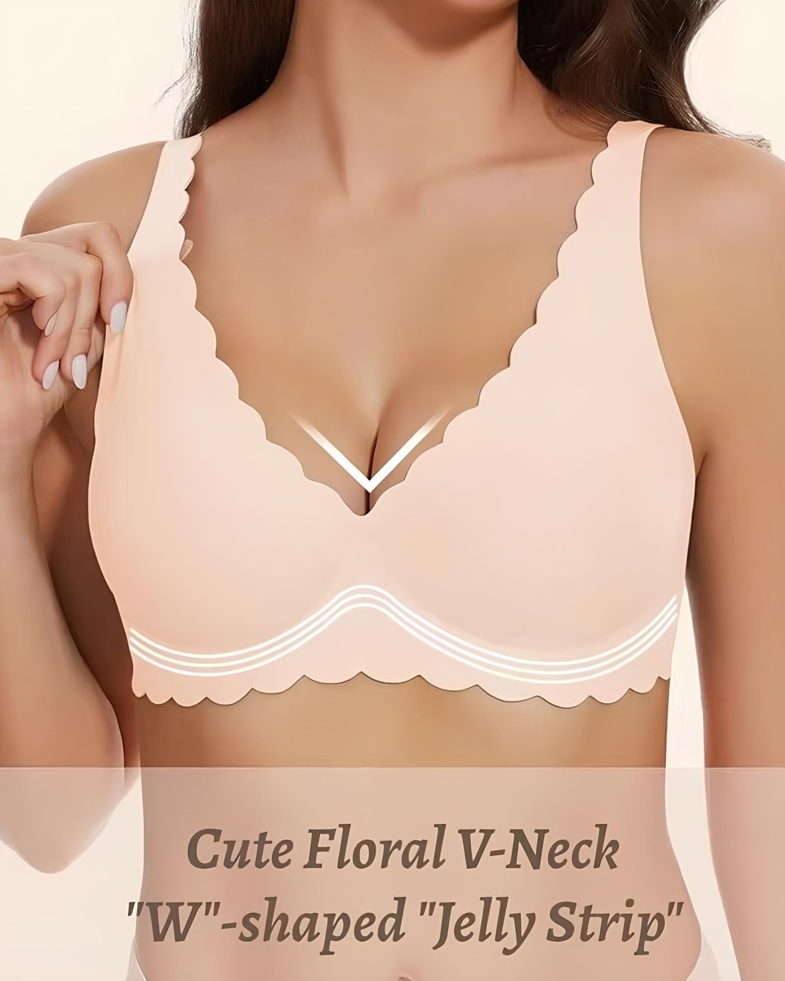 Emilie's Boutique ™ Deep V Wireless Seamless Stretchy Push-up Bra
