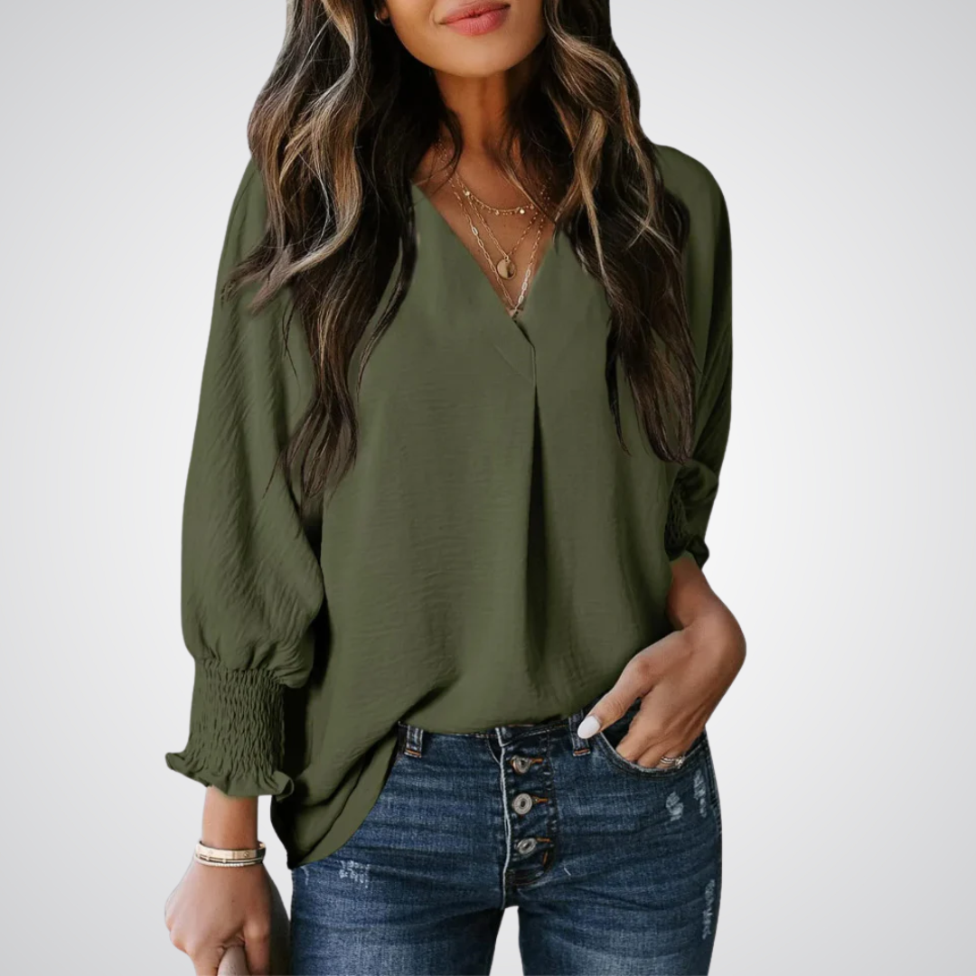 Emilie's Boutique ™  Classic V-Neck Tunic Blouse
