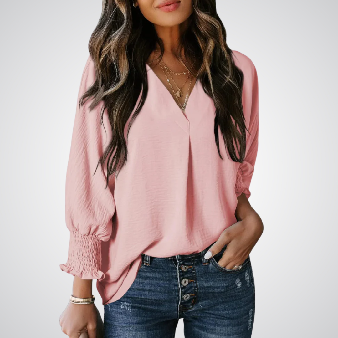Emilie's Boutique ™  Classic V-Neck Tunic Blouse