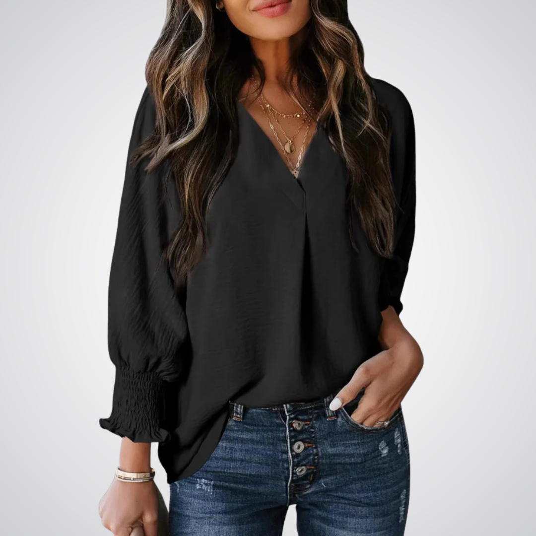 Emilie's Boutique ™  Classic V-Neck Tunic Blouse