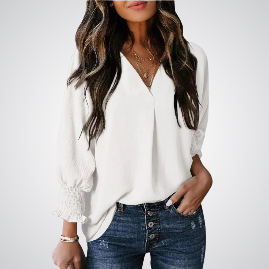 Emilie's Boutique ™  Classic V-Neck Tunic Blouse
