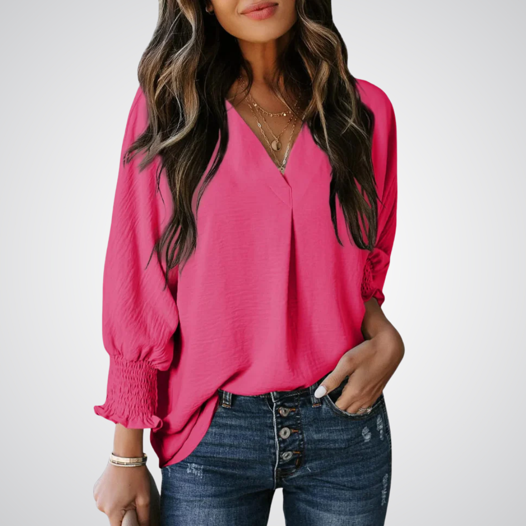 Emilie's Boutique ™  Classic V-Neck Tunic Blouse