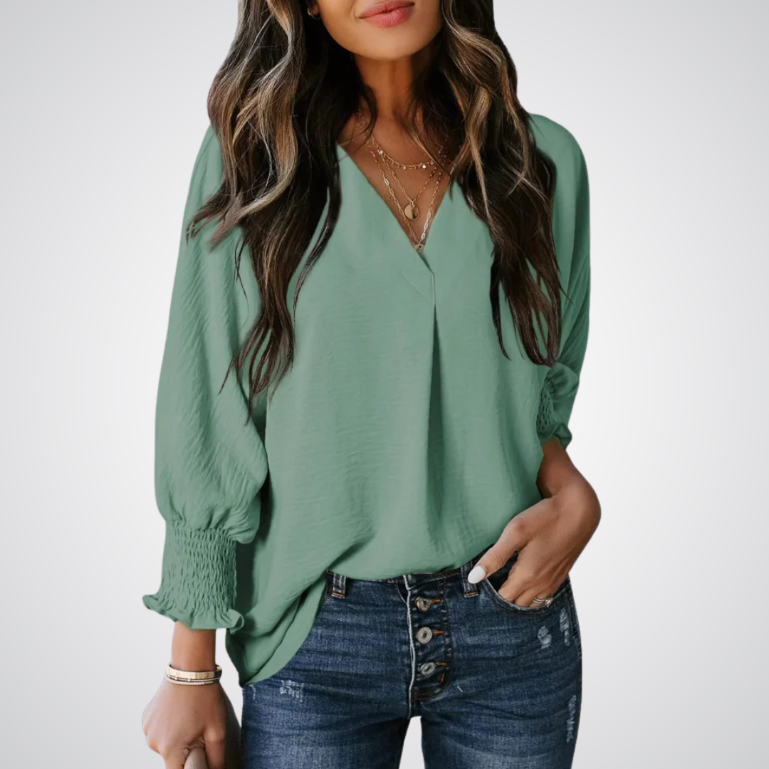 Emilie's Boutique ™  Classic V-Neck Tunic Blouse