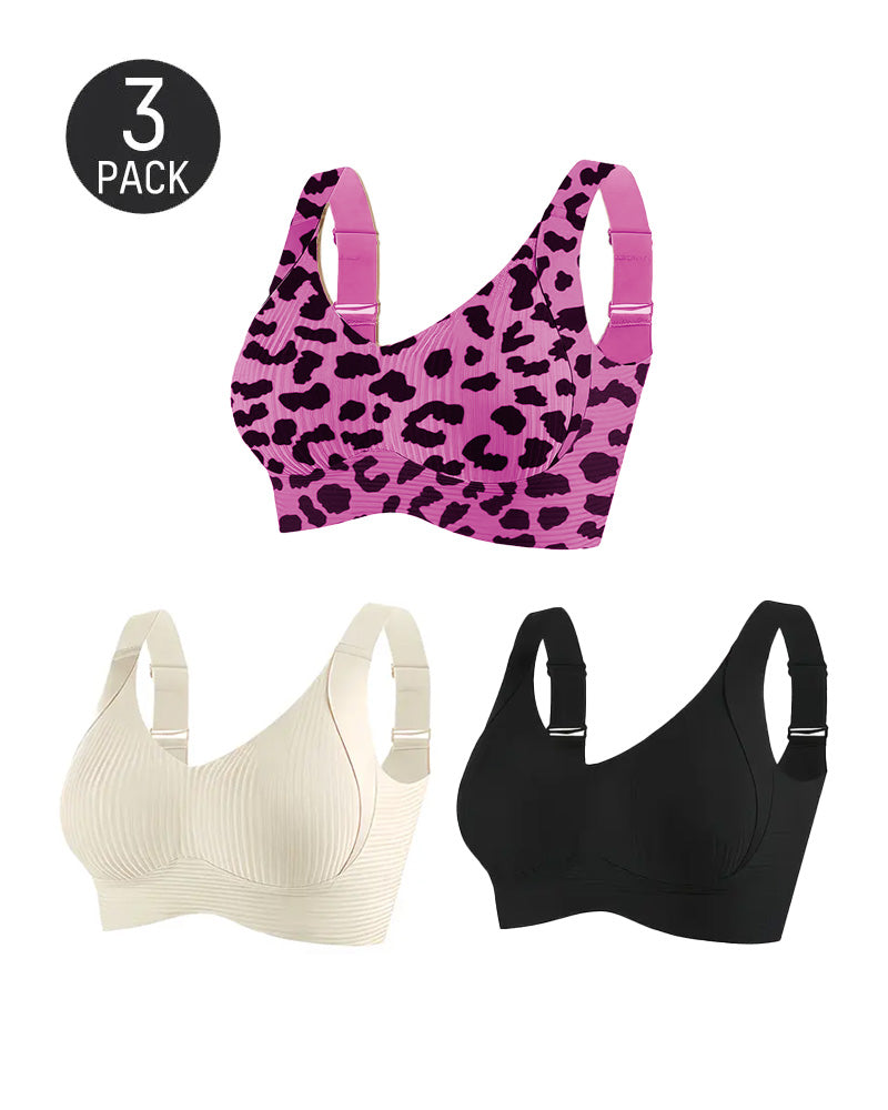 Emilie's Boutique ™ Solid Color Four Rows Adjustable Wireless Women's Bra