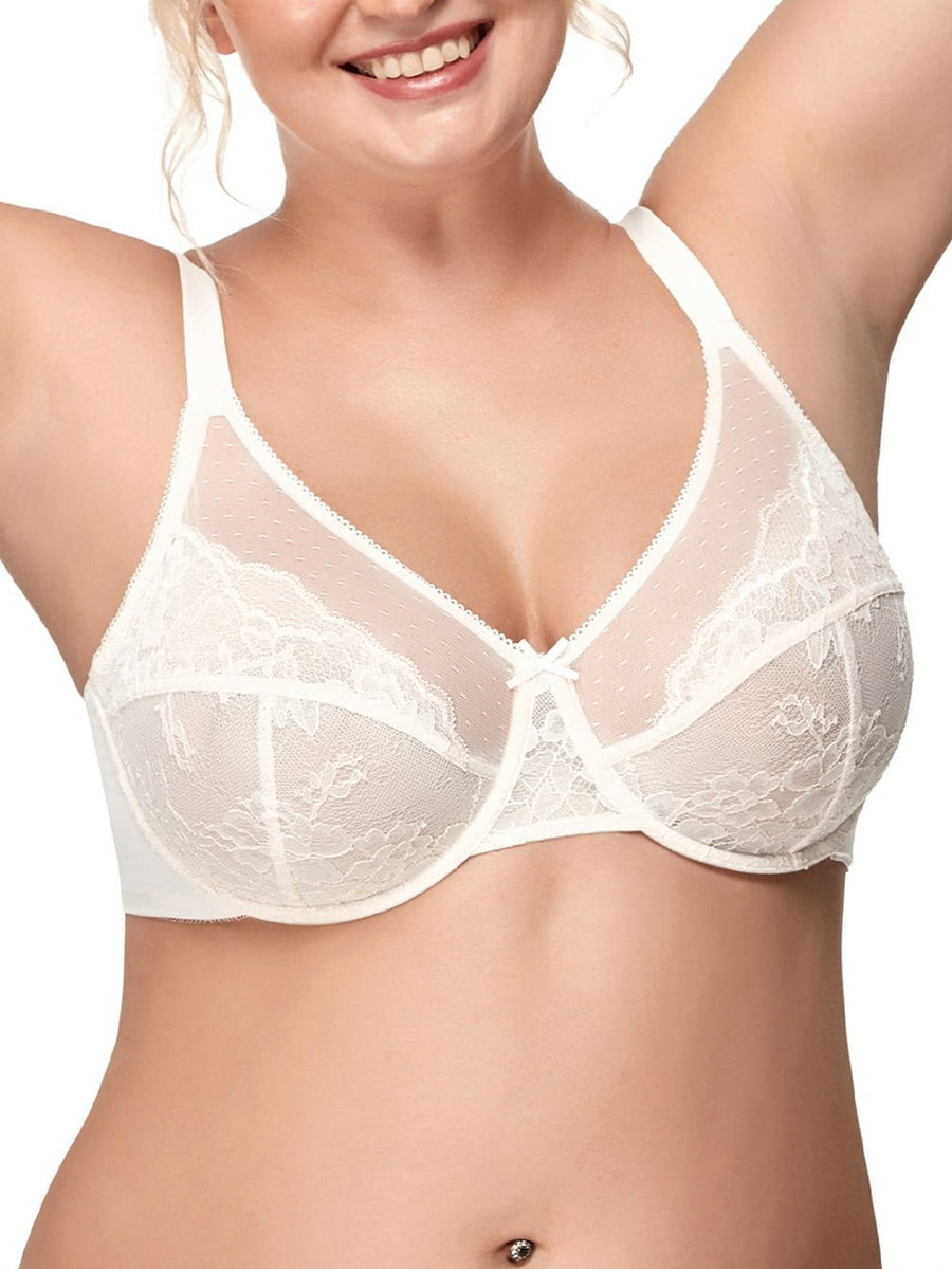 Emilie's Boutique ™ Plus Size Bras for Women Full Coverage Back Fat Underwire Minimizer Bras