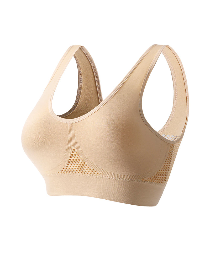 Emilie's Boutique ™ Casual Seamless Elastic Band Removable Pads Integrated Sports Bra