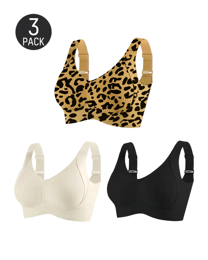 Emilie's Boutique ™ Solid Color Four Rows Adjustable Wireless Women's Bra