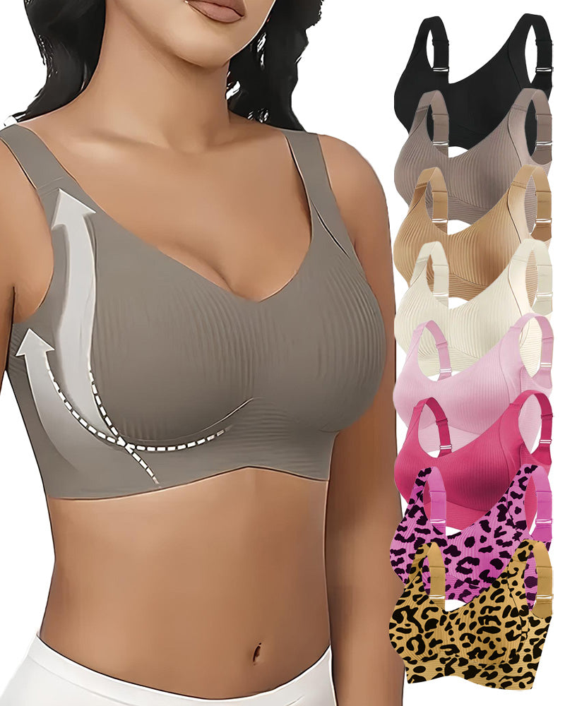 Emilie's Boutique ™ Solid Color Four Rows Adjustable Wireless Women's Bra