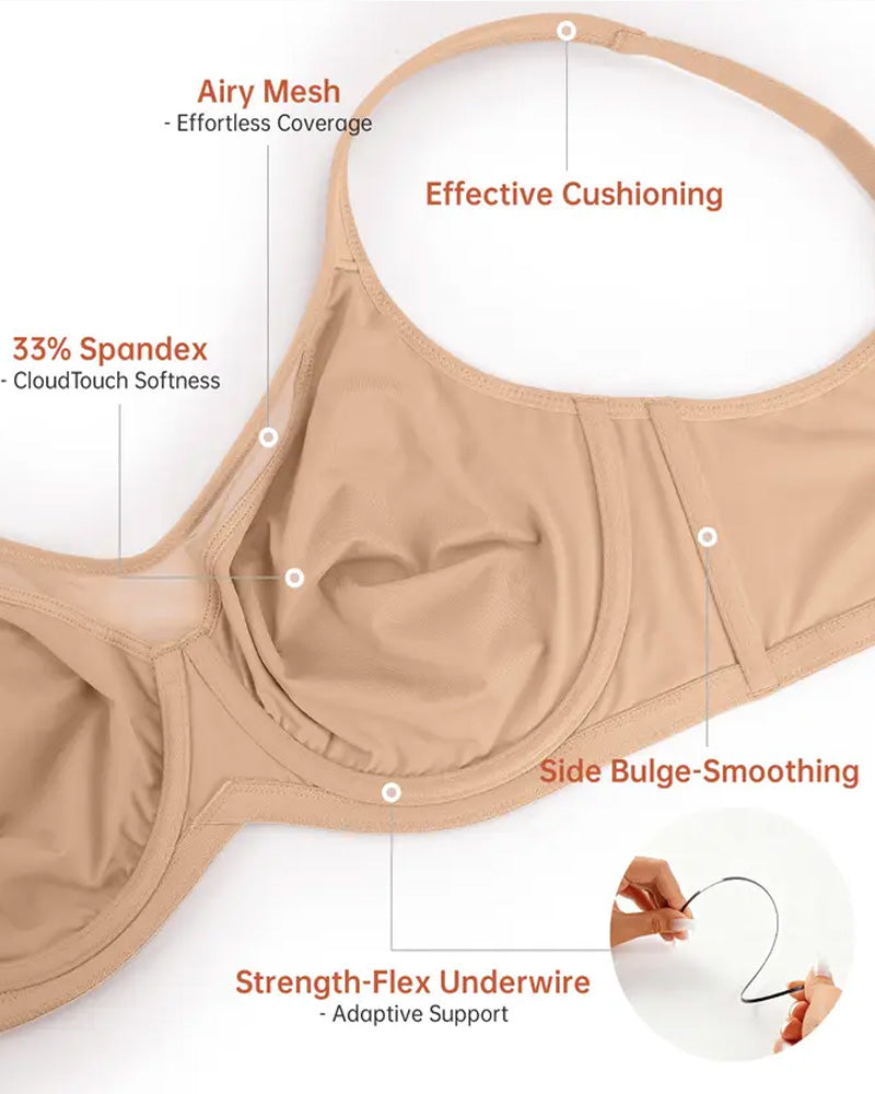 Emilie's Boutique ™ Full-Cup Plus Size Underwire Support Unpadded Bra