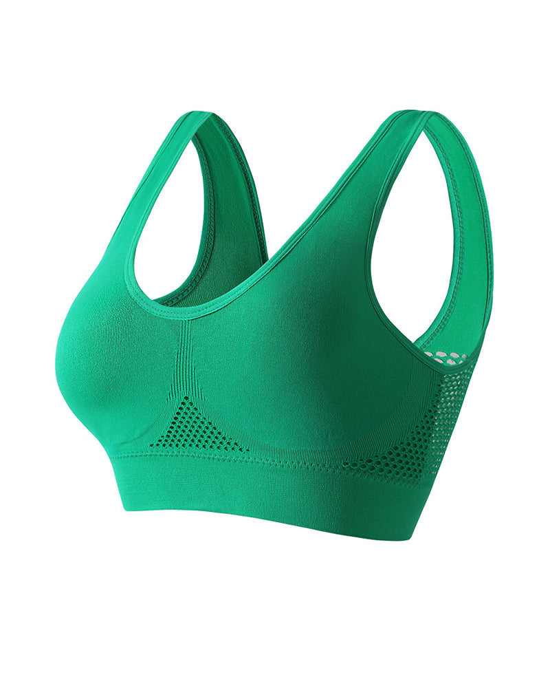 Emilie's Boutique ™ Casual Seamless Elastic Band Removable Pads Integrated Sports Bra