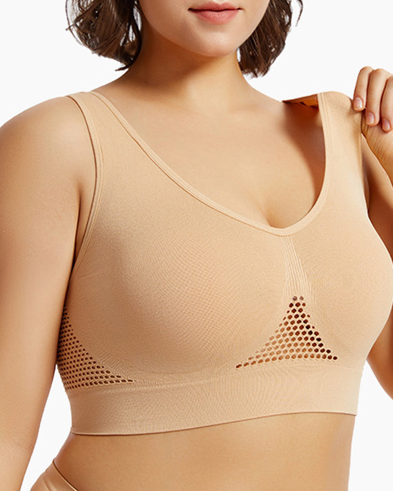 Emilie's Boutique ™ Casual Seamless Elastic Band Removable Pads Integrated Sports Bra