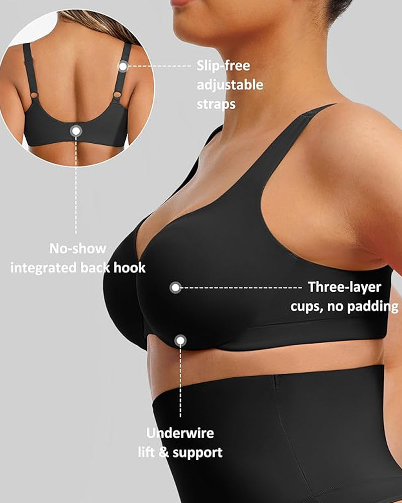 Emilie's Boutique ™ Women's Comfort Wire-Free Wire-Free Plus Size Full Coverage Seamless Everyday Bra