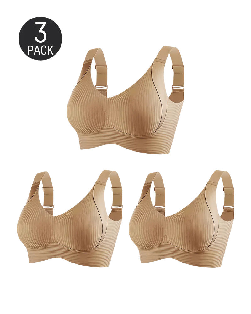 Emilie's Boutique ™ Solid Color Four Rows Adjustable Wireless Women's Bra
