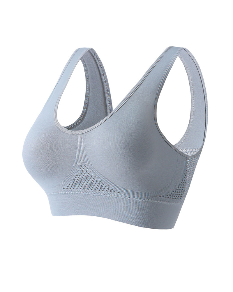 Emilie's Boutique ™ Casual Seamless Elastic Band Removable Pads Integrated Sports Bra