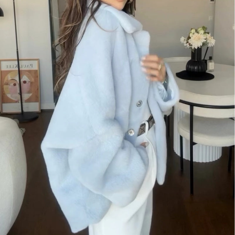 Emilie's Boutique ™  Loose Plush Lapel Winter Coat