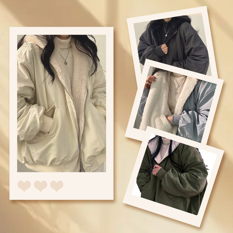 Emilie's Boutique ™  Oversized Cozy Plush -lined Jacket