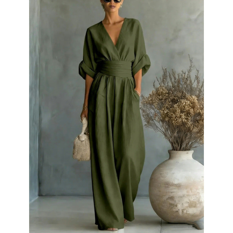 Emilie's Boutique ™ High Waist Wide Leg Jumpsuit