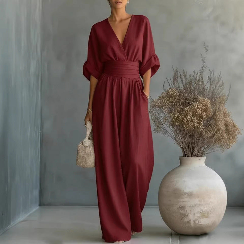 Emilie's Boutique ™ High Waist Wide Leg Jumpsuit