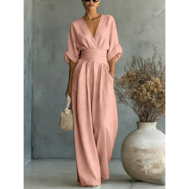 Emilie's Boutique ™ High Waist Wide Leg Jumpsuit