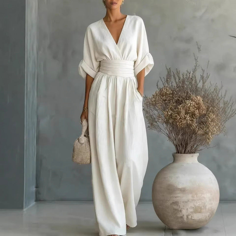 Emilie's Boutique ™ High Waist Wide Leg Jumpsuit