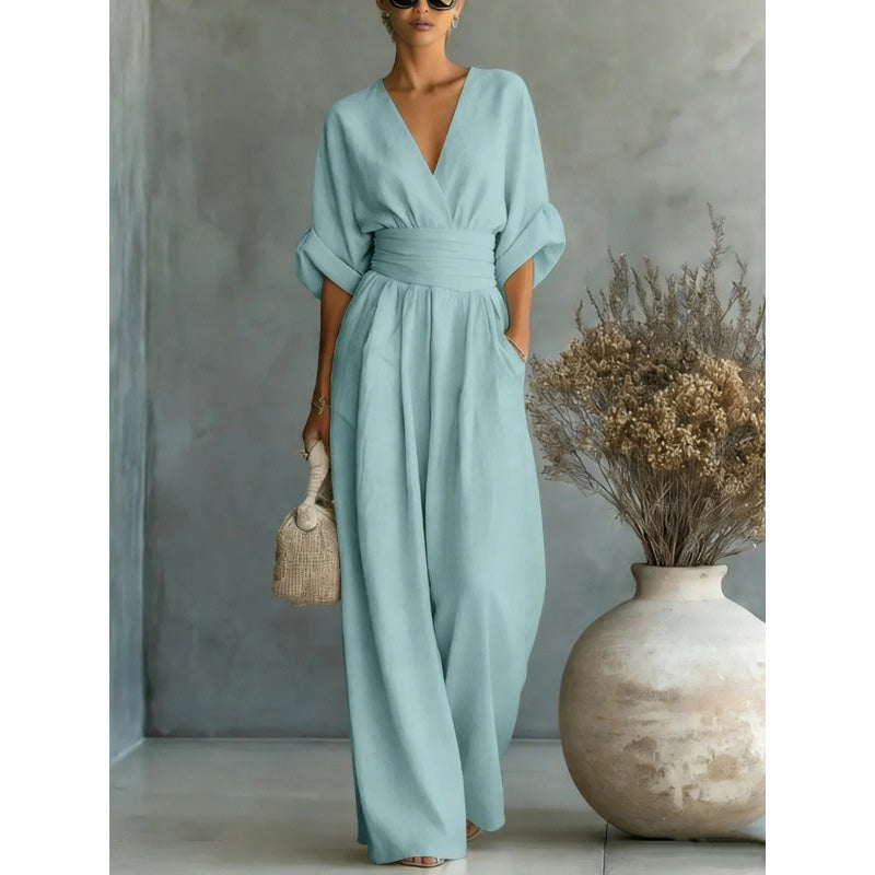 Emilie's Boutique ™ High Waist Wide Leg Jumpsuit