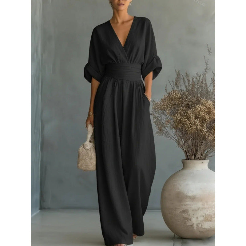 Emilie's Boutique ™ High Waist Wide Leg Jumpsuit