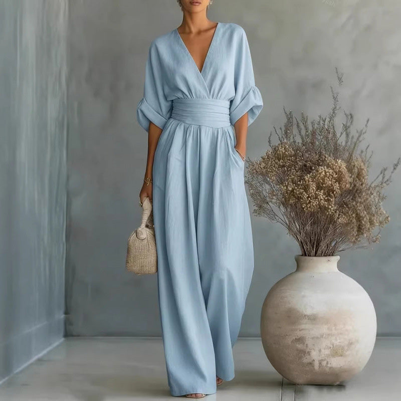 Emilie's Boutique ™ High Waist Wide Leg Jumpsuit