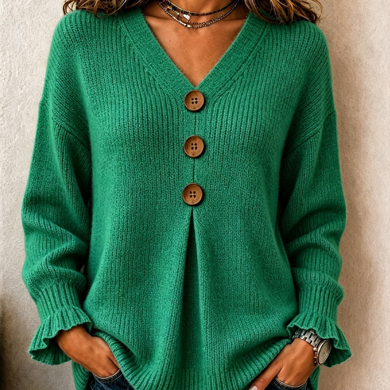Emilie's Boutique ™ Women's V Neck Knit Sweater