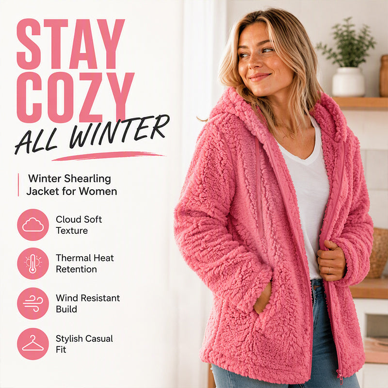 Emilie's Boutique ™  Hooded Zip-Up Fuzzy Jacket