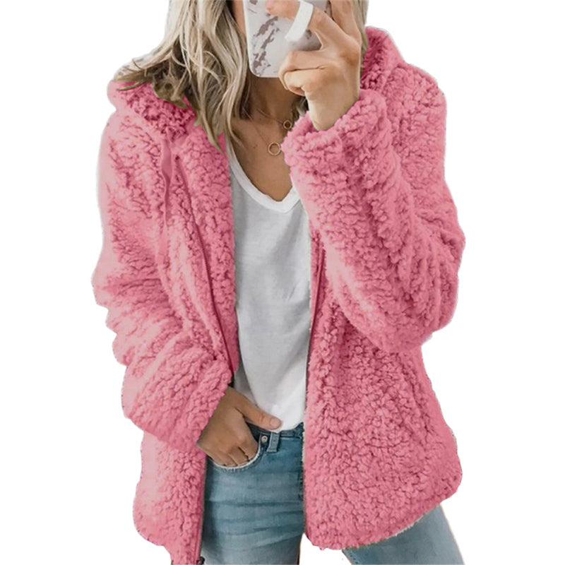 Emilie's Boutique ™  Hooded Zip-Up Fuzzy Jacket