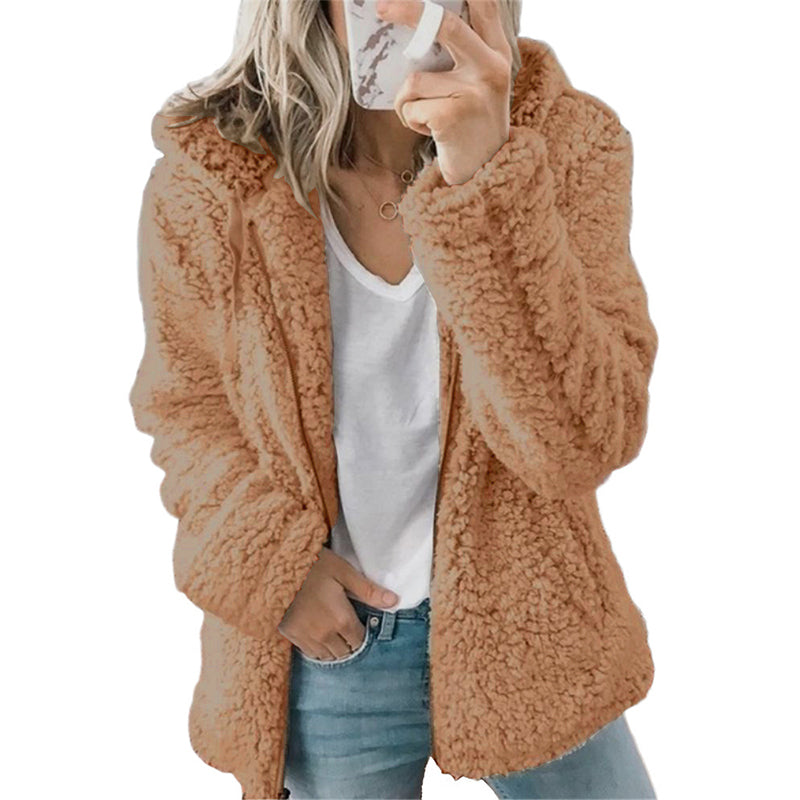Emilie's Boutique ™  Hooded Zip-Up Fuzzy Jacket