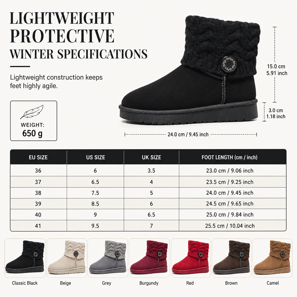 ❄️ 👣 Women's Winter Mid Calf Snow Boots