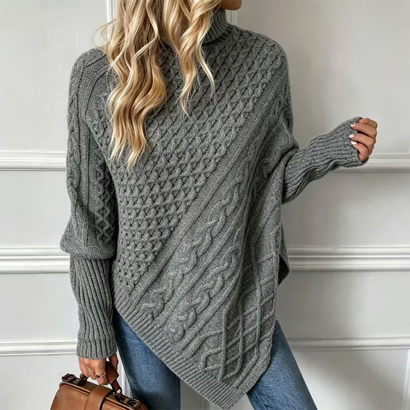 Emilie's Boutique ™ Cable Knit Poncho Sweater