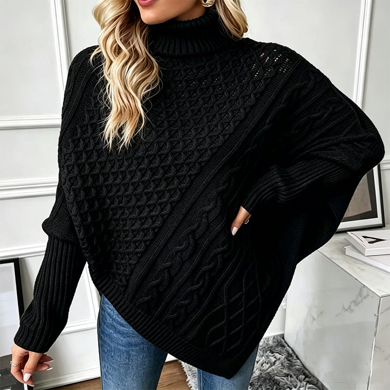 Emilie's Boutique ™ Cable Knit Poncho Sweater