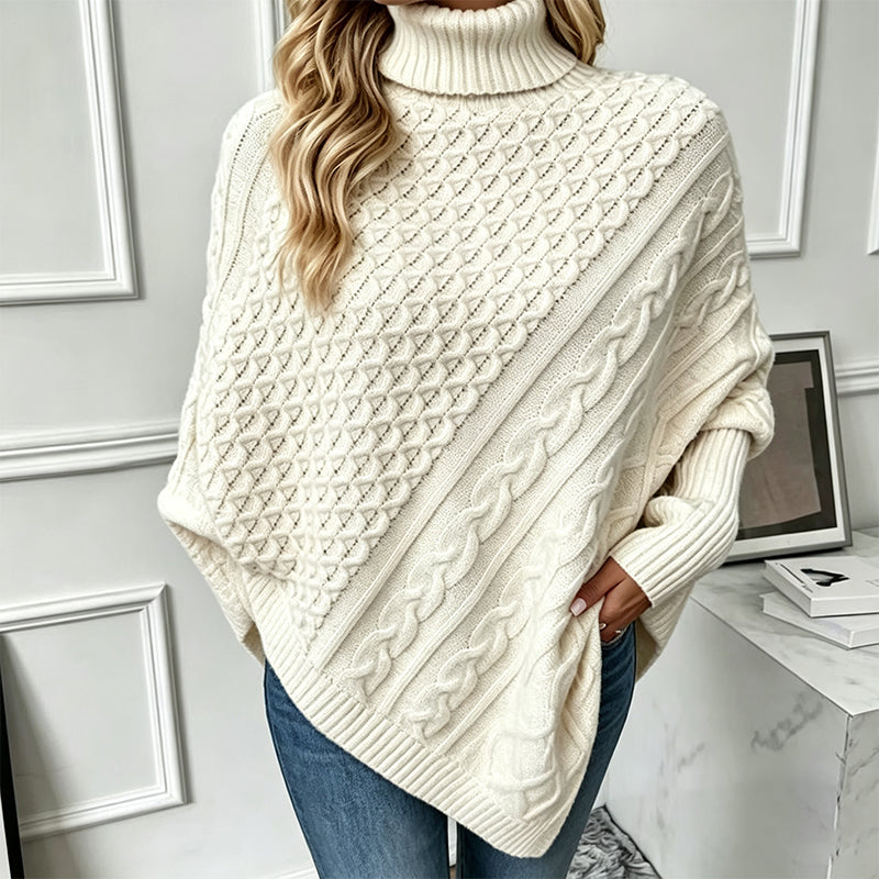 Emilie's Boutique ™ Cable Knit Poncho Sweater