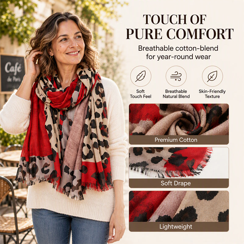 🧣 Versatile Lightweight Leopard Print Shawl Scarf 🐆✨