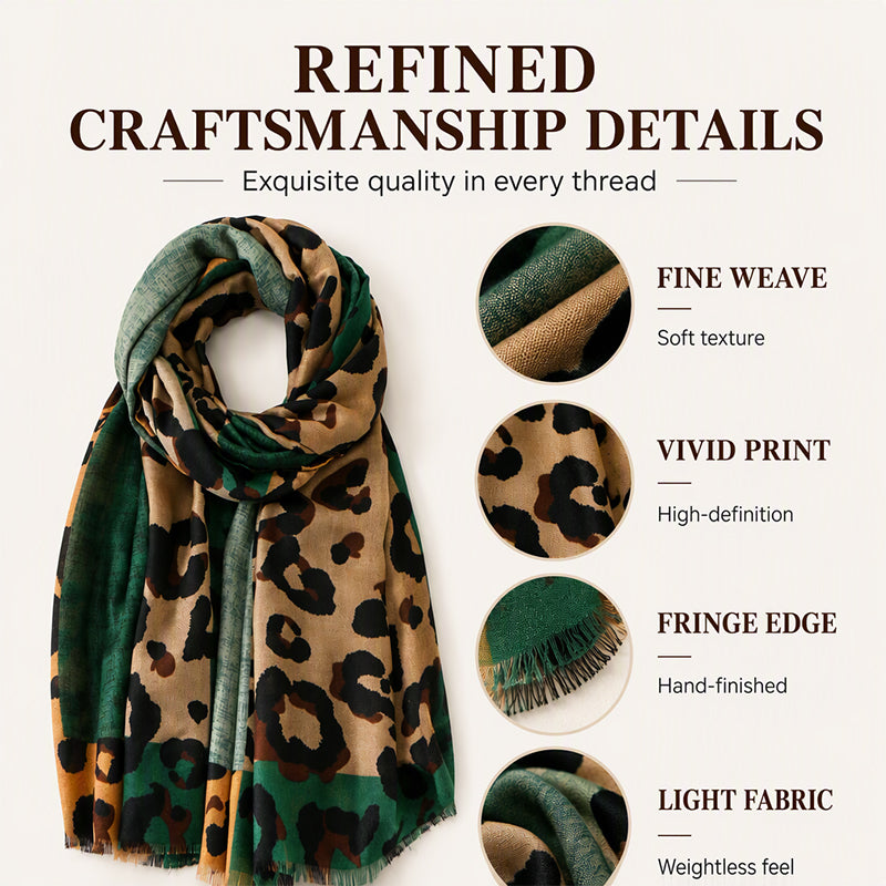 🧣 Versatile Lightweight Leopard Print Shawl Scarf 🐆✨