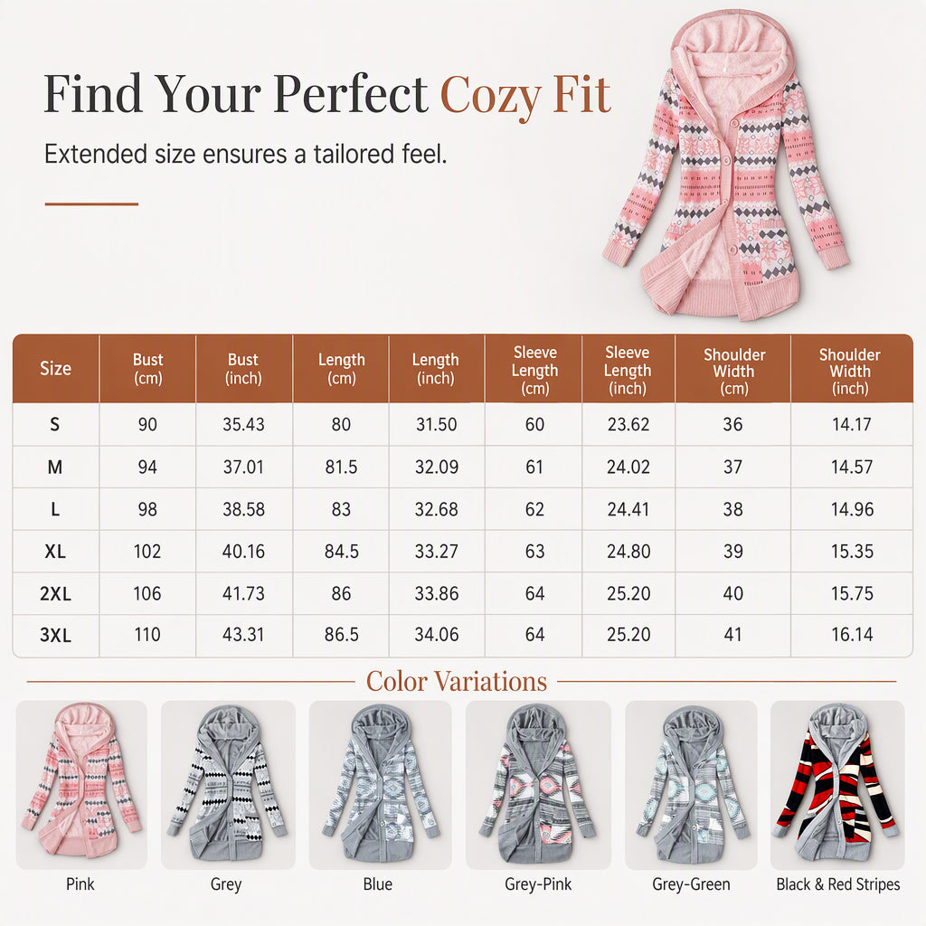 🌸Hot Sale 50% OFF💖Women's Mid-Length Hooded Knit with Cotton Lining
