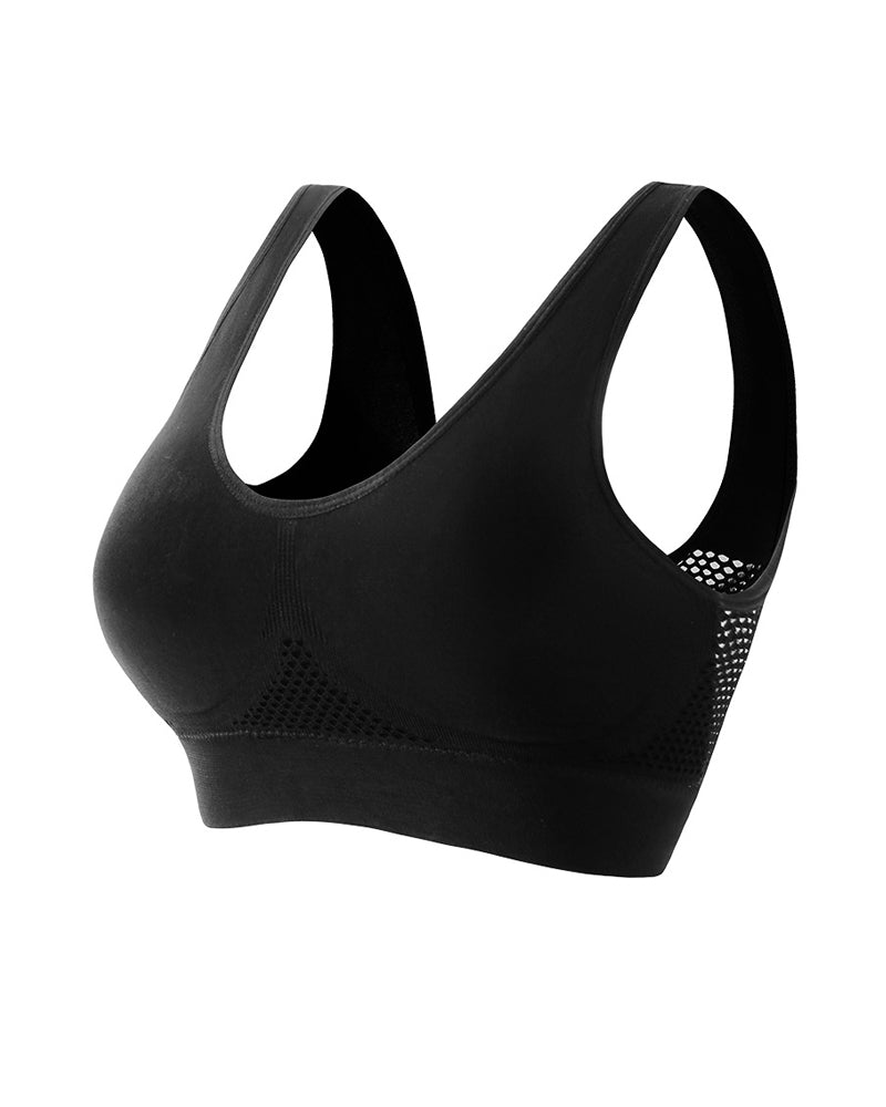 Emilie's Boutique ™ Casual Seamless Elastic Band Removable Pads Integrated Sports Bra